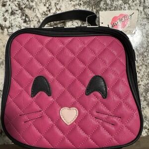 Betsey Johnson Insulated Lunch Bag Cat Happy Face Lunch Tote